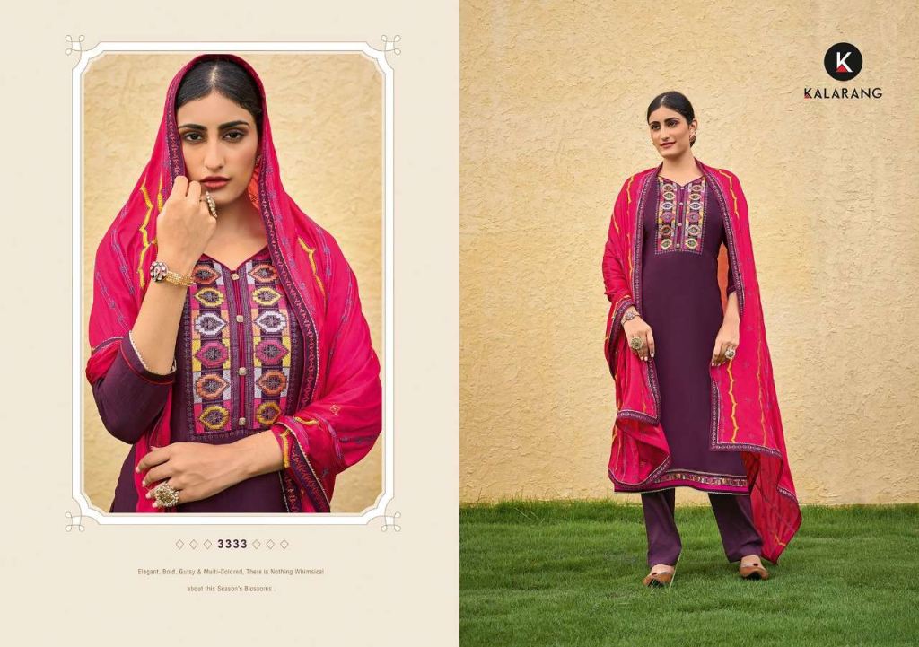 Kalarang Anokhi Parampara Silk All Over With Embroidery Dress Material