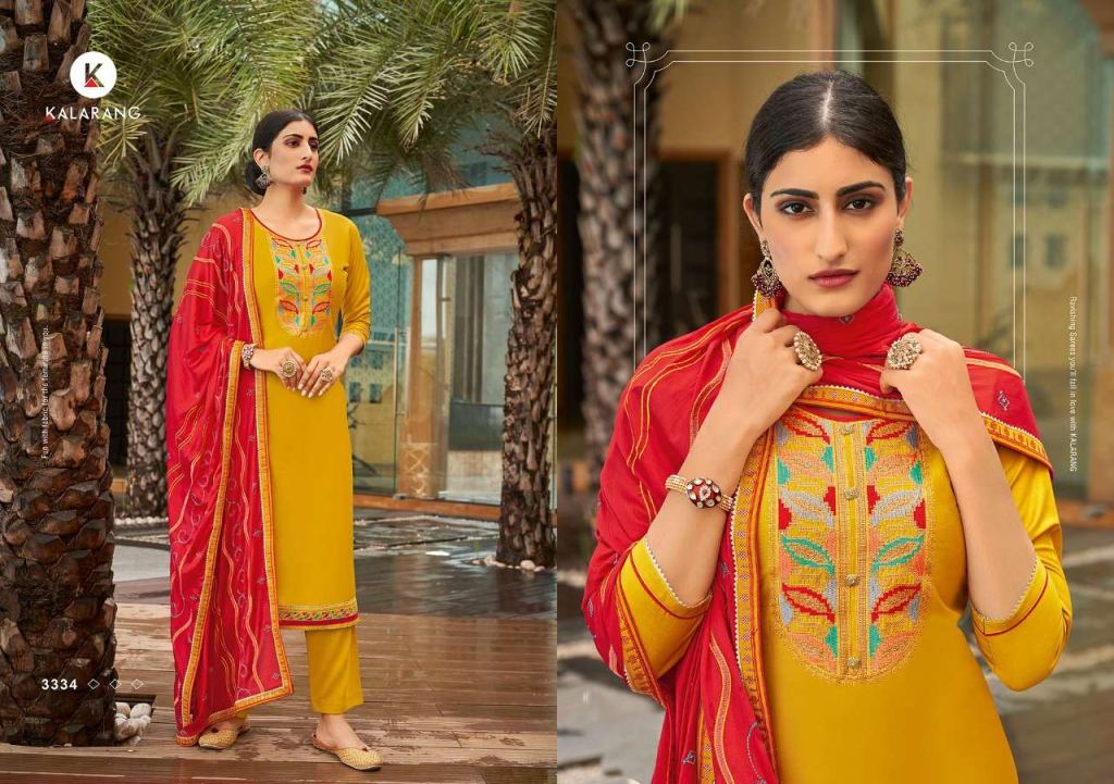 Kalarang Anokhi Parampara Silk All Over With Embroidery Dress Material