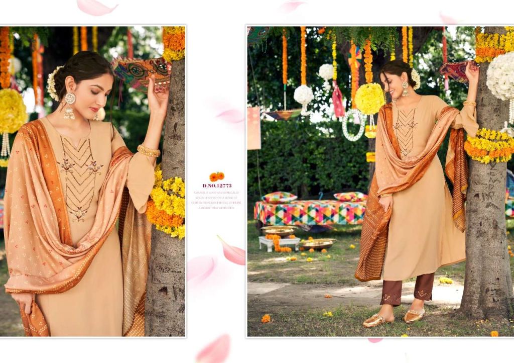Kivi Vastra Fiona Silk With Khatli Work Top With Bottom And Dupatta Catalog