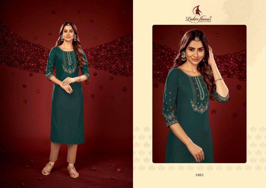 Ladies Flavour Ragini Designer Kurtis Embroidery Kurtis Catalog
