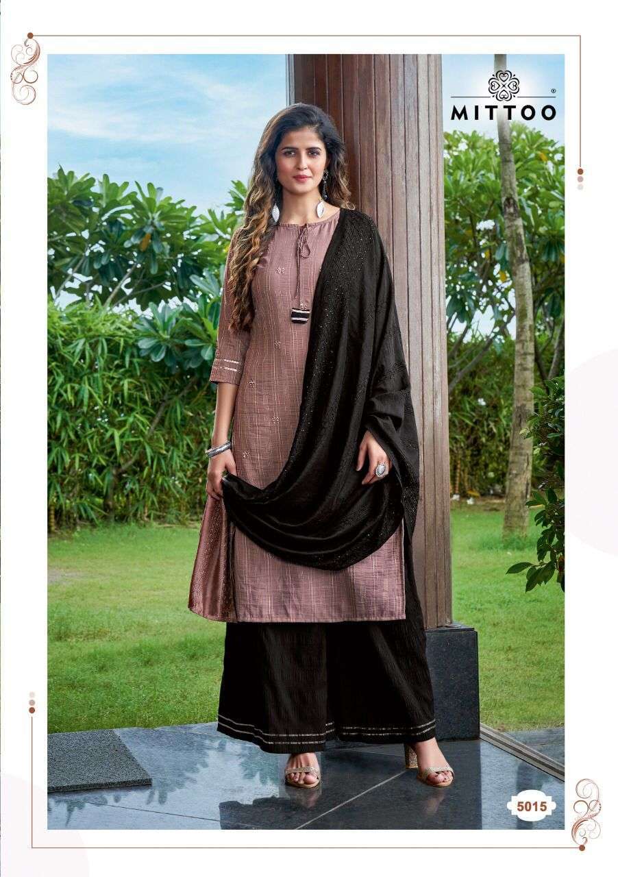 Mittoo Noor Vol 3 Viscose Weaving With Work Kurtis With Bottom Dupatta Catalog