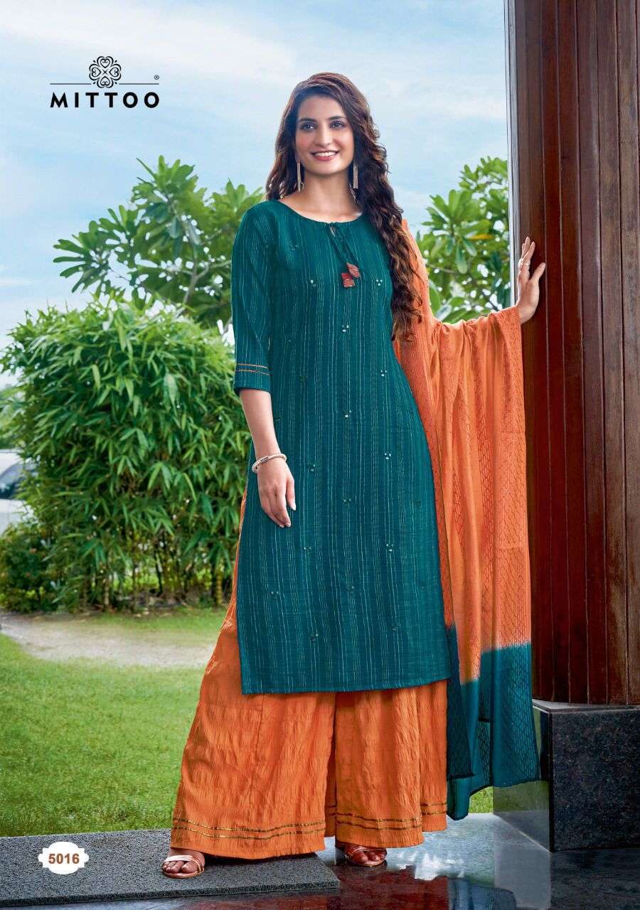 Mittoo Noor Vol 3 Viscose Weaving With Work Kurtis With Bottom Dupatta Catalog
