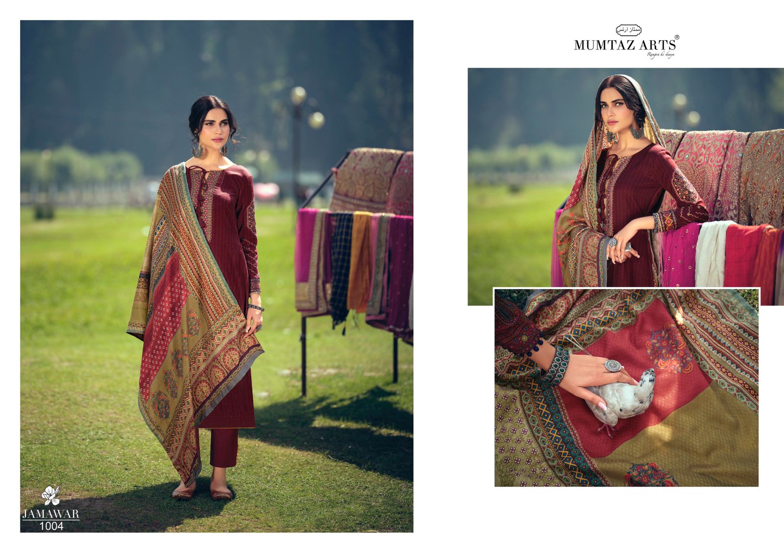 Mumtaz Arts Jamawar Digital Winter Wear Pashmina Dress Material Catalog
