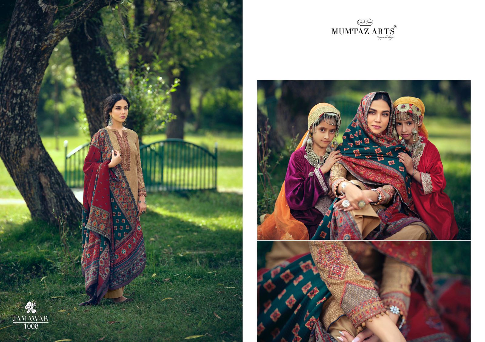 Mumtaz Arts Jamawar Digital Winter Wear Pashmina Dress Material Catalog