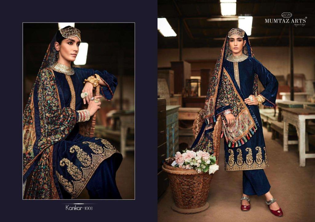 Mumtaz Arts Kanikar Velvet Vol 2 Nx Velvet Embroidery Salwar Suits Catalog