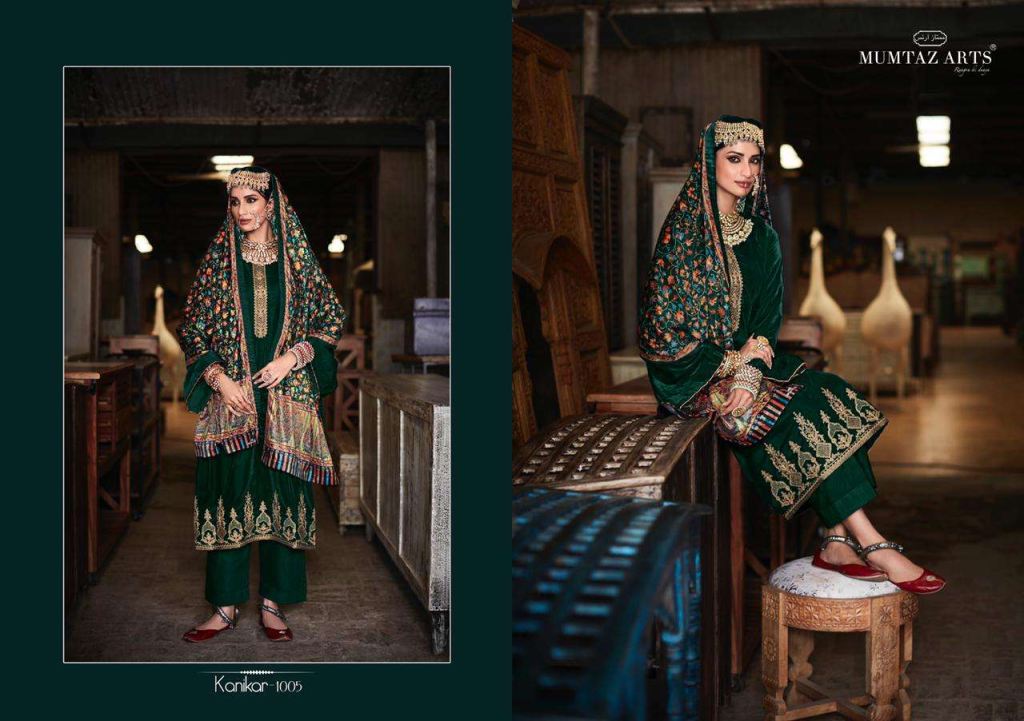 Mumtaz Arts Kanikar Velvet Vol 2 Nx Velvet Embroidery Salwar Suits Catalog