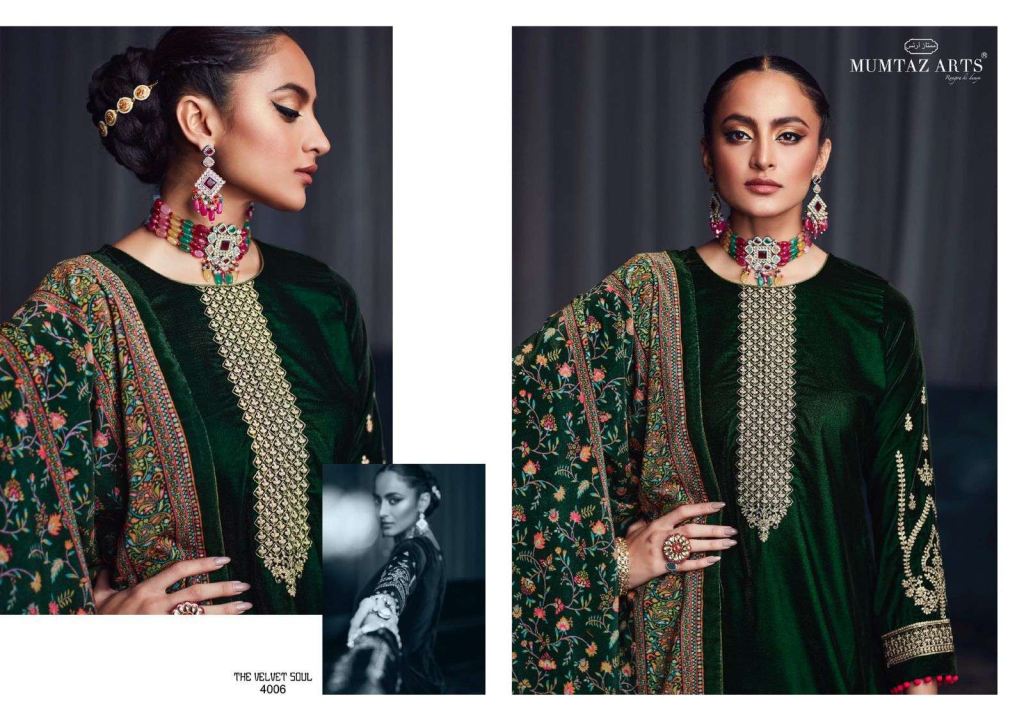 Mumtaz Arts The Velvet Soul Vol 4 Pure Velvet Superior Quality Salwar Suits Catalog