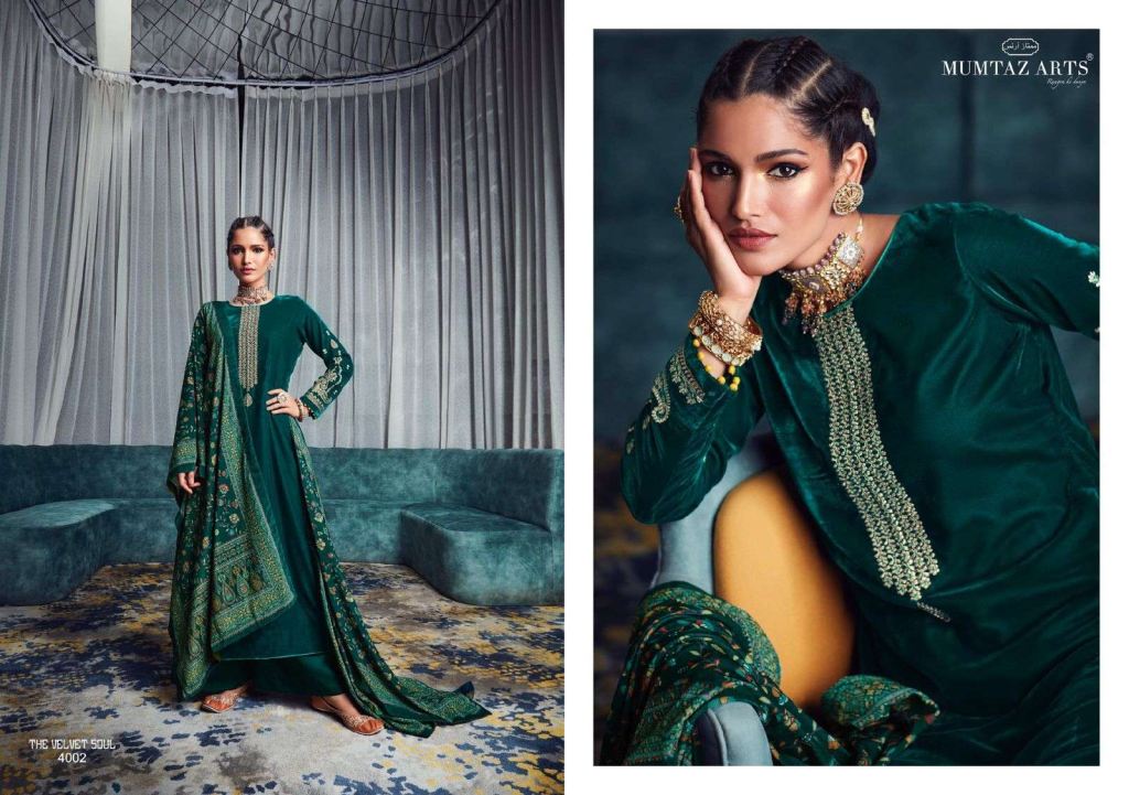 Mumtaz Arts The Velvet Soul Vol 4 Pure Velvet Superior Quality Salwar Suits Catalog