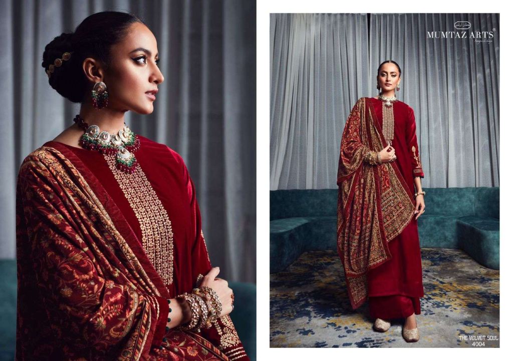 Mumtaz Arts The Velvet Soul Vol 4 Pure Velvet Superior Quality Salwar Suits Catalog