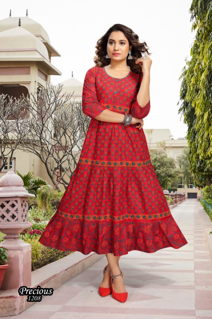 Premnath	Precious Vol 2 Fancy Wear Anarkali Wholesale Kurti Catalog