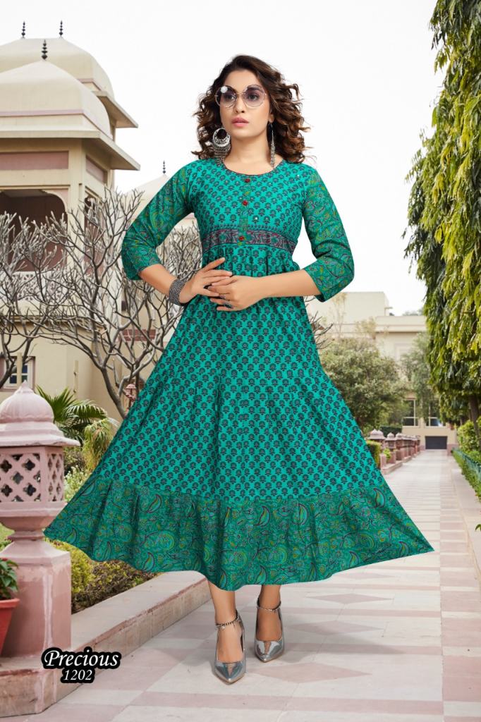 Premnath	Precious Vol 2 Fancy Wear Anarkali Wholesale Kurti Catalog