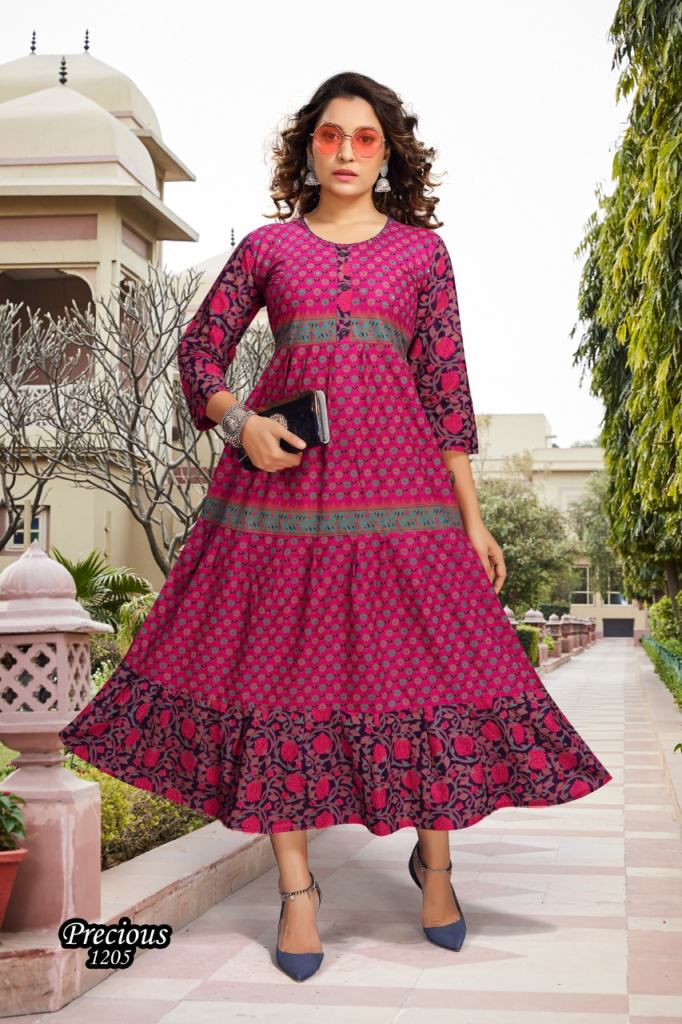 Premnath	Precious Vol 2 Fancy Wear Anarkali Wholesale Kurti Catalog