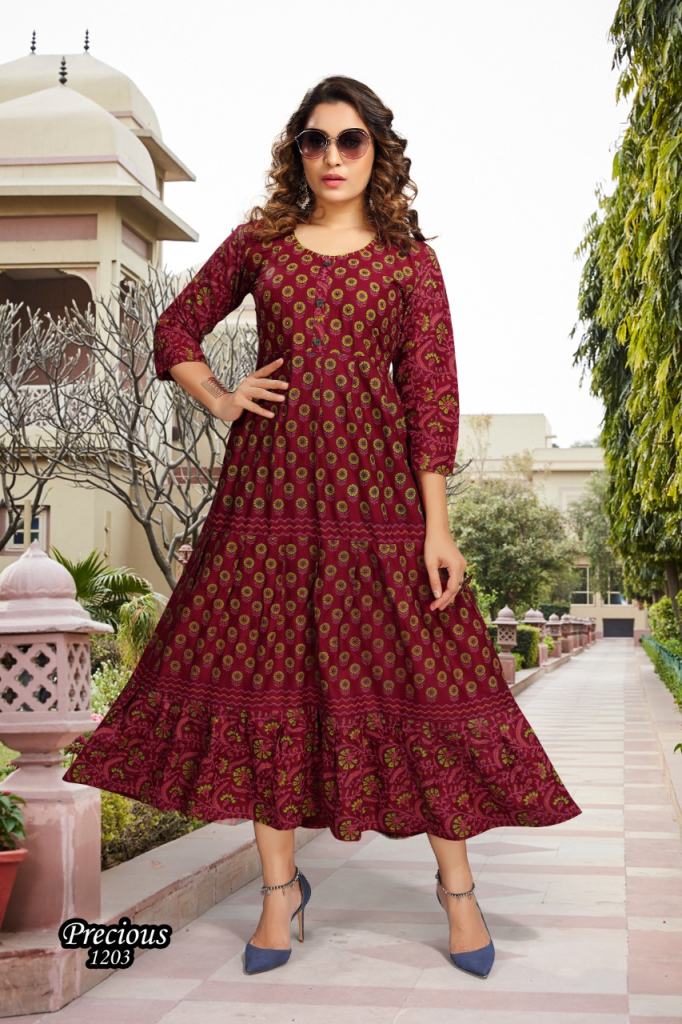Premnath	Precious Vol 2 Fancy Wear Anarkali Wholesale Kurti Catalog