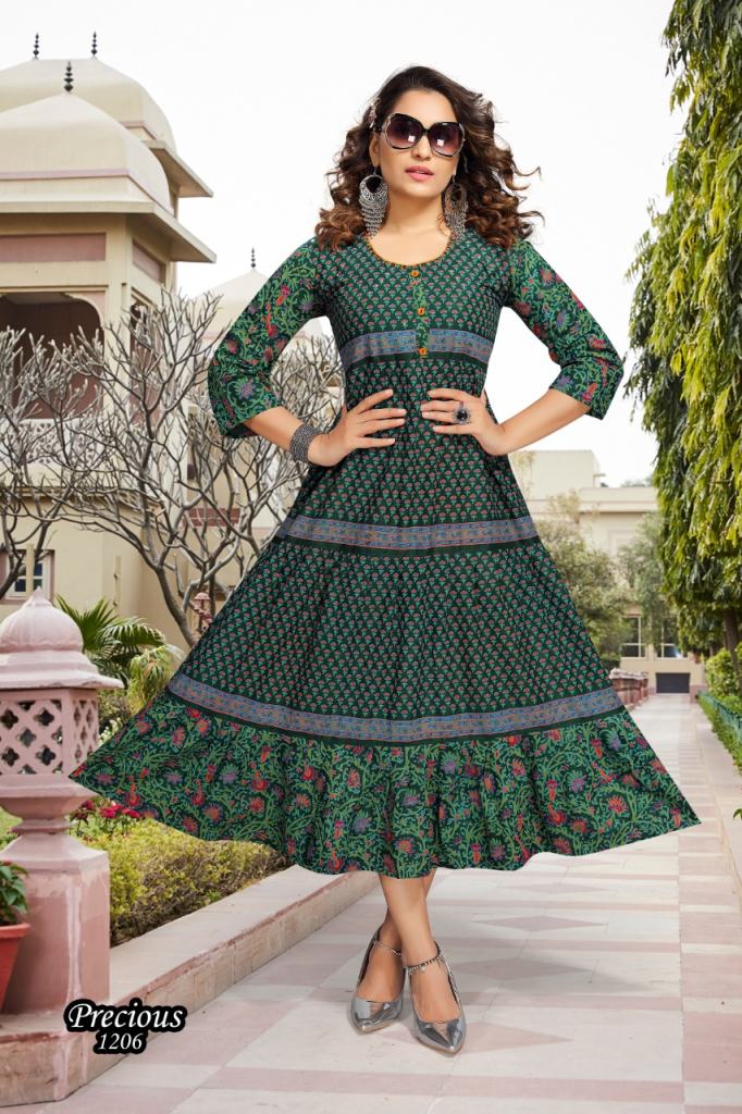 Premnath	Precious Vol 2 Fancy Wear Anarkali Wholesale Kurti Catalog