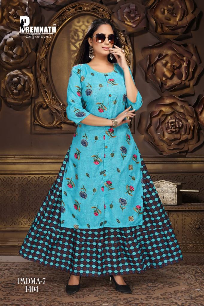 Premnath Padma Vol 7 Long Kurti With Skirt Style Catalog