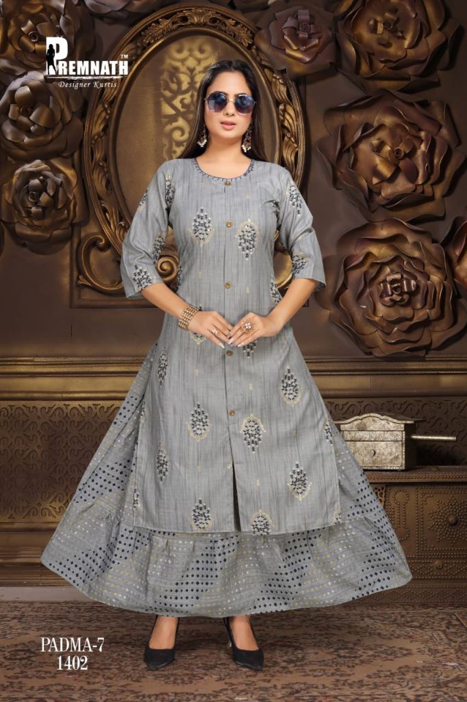 Premnath Padma Vol 7 Long Kurti With Skirt Style Catalog