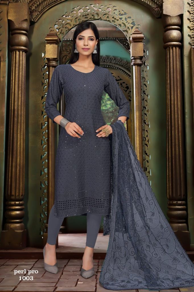 Premnath Pearl Pro Festive Wear Sequence Kurti With Dupatta Catalog