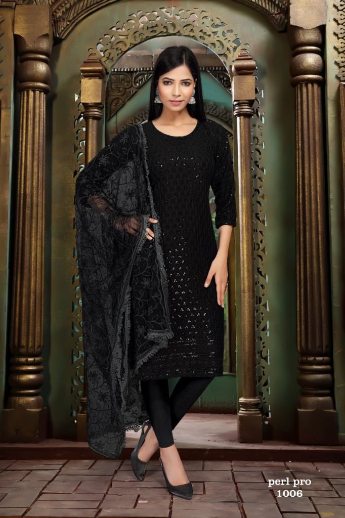 Premnath Pearl Pro Festive Wear Sequence Kurti With Dupatta Catalog