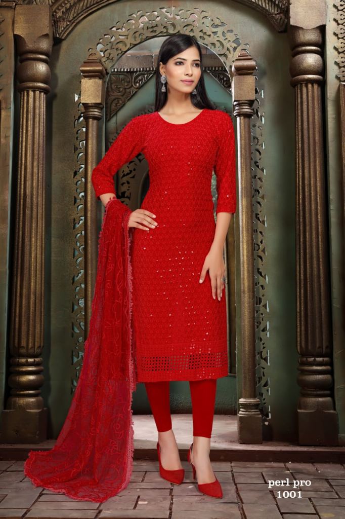 Premnath Pearl Pro Festive Wear Sequence Kurti With Dupatta Catalog