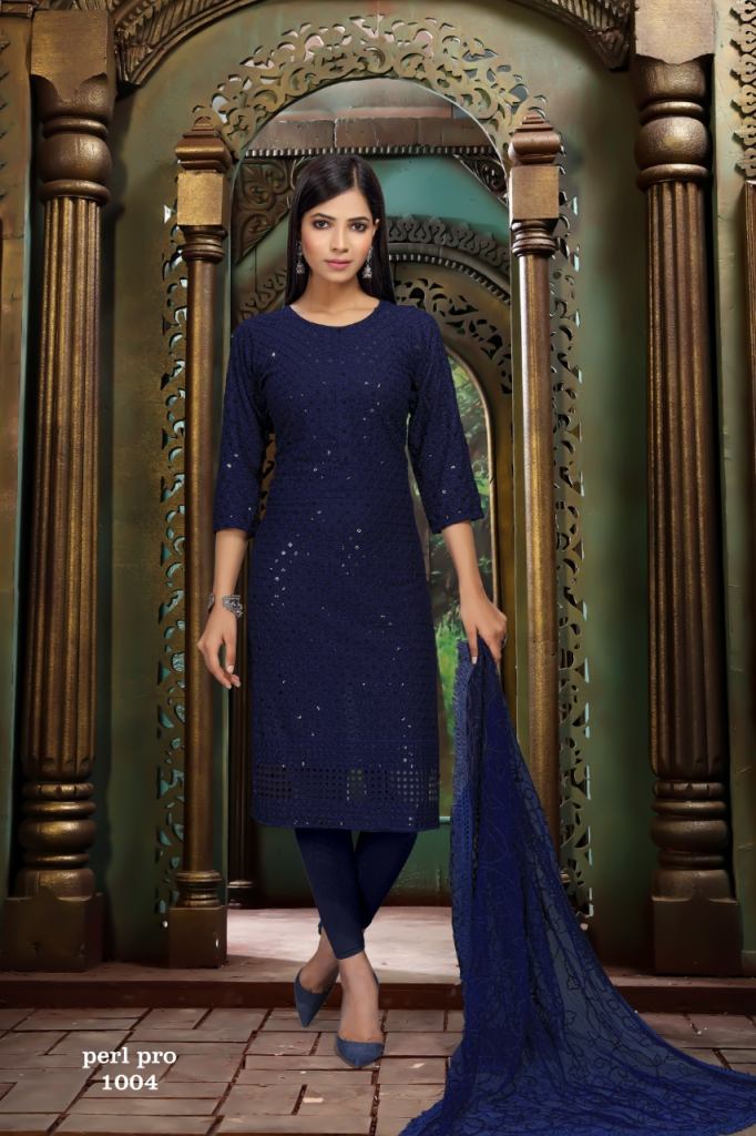 Premnath Pearl Pro Festive Wear Sequence Kurti With Dupatta Catalog