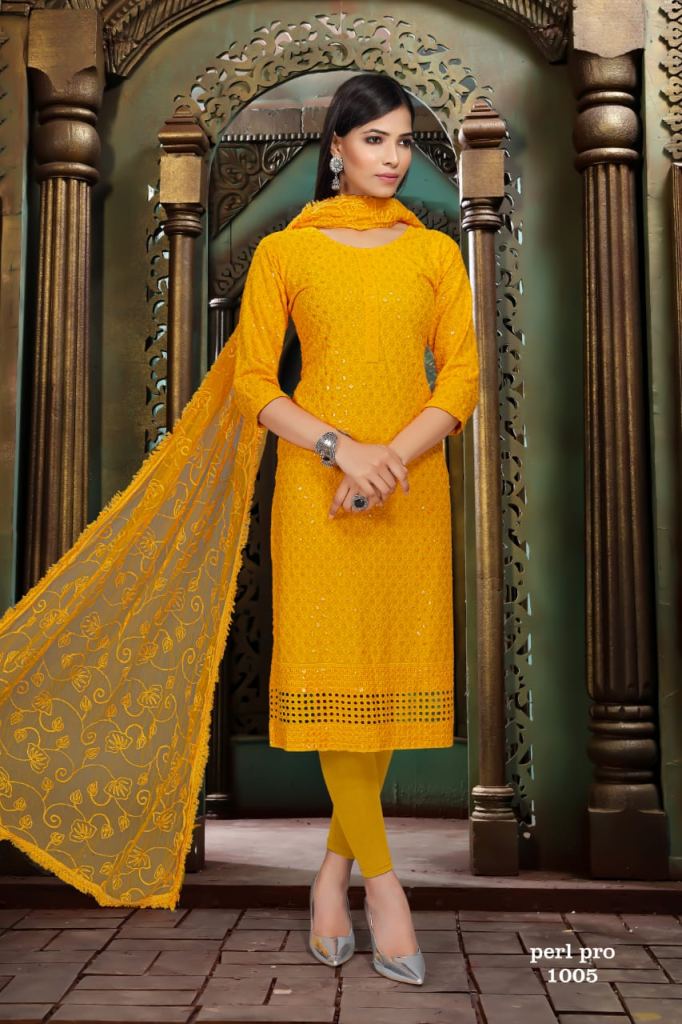 Premnath Pearl Pro Festive Wear Sequence Kurti With Dupatta Catalog