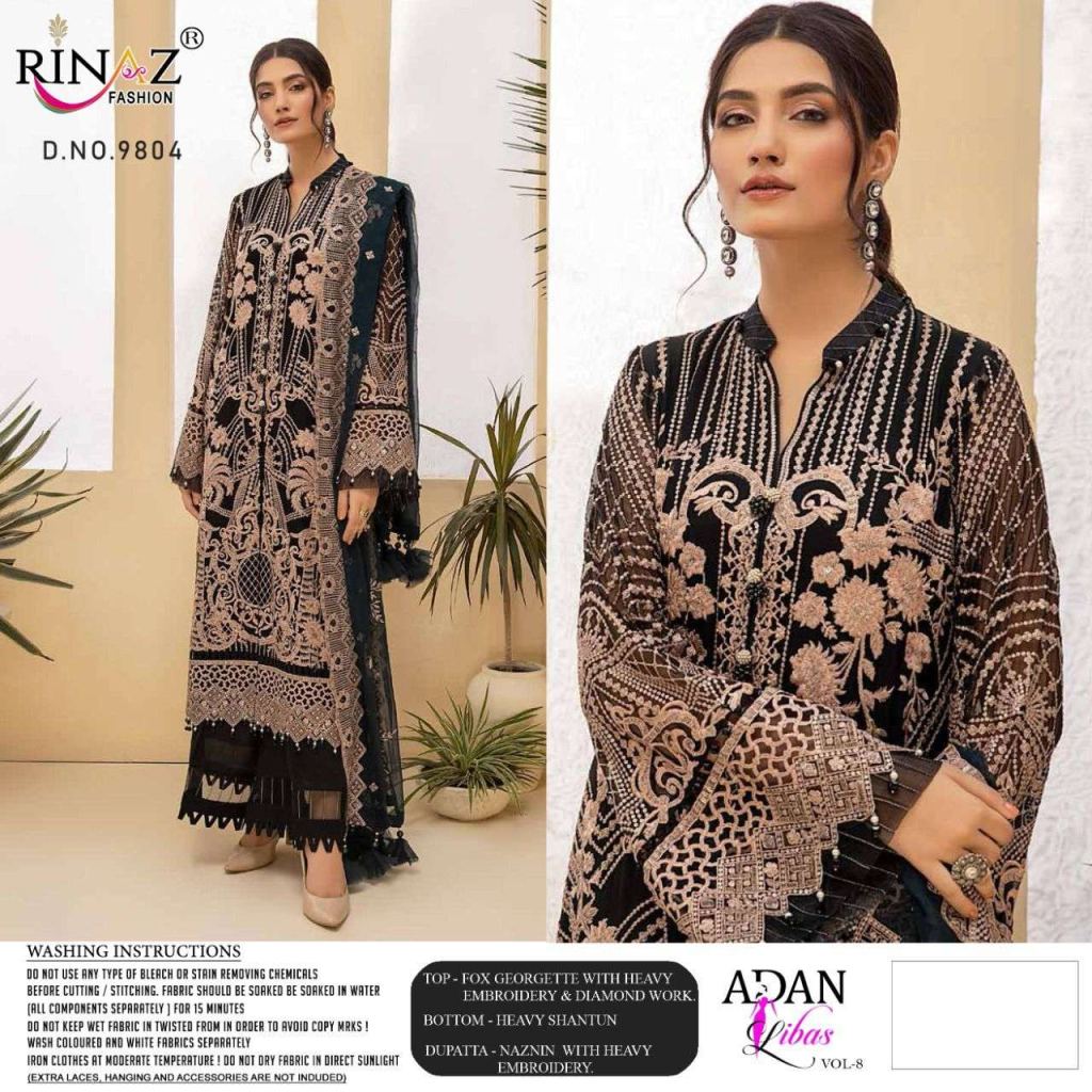 Rinaz Fashion Adan Libas Vol 8 Embroidery Pakistani Suits