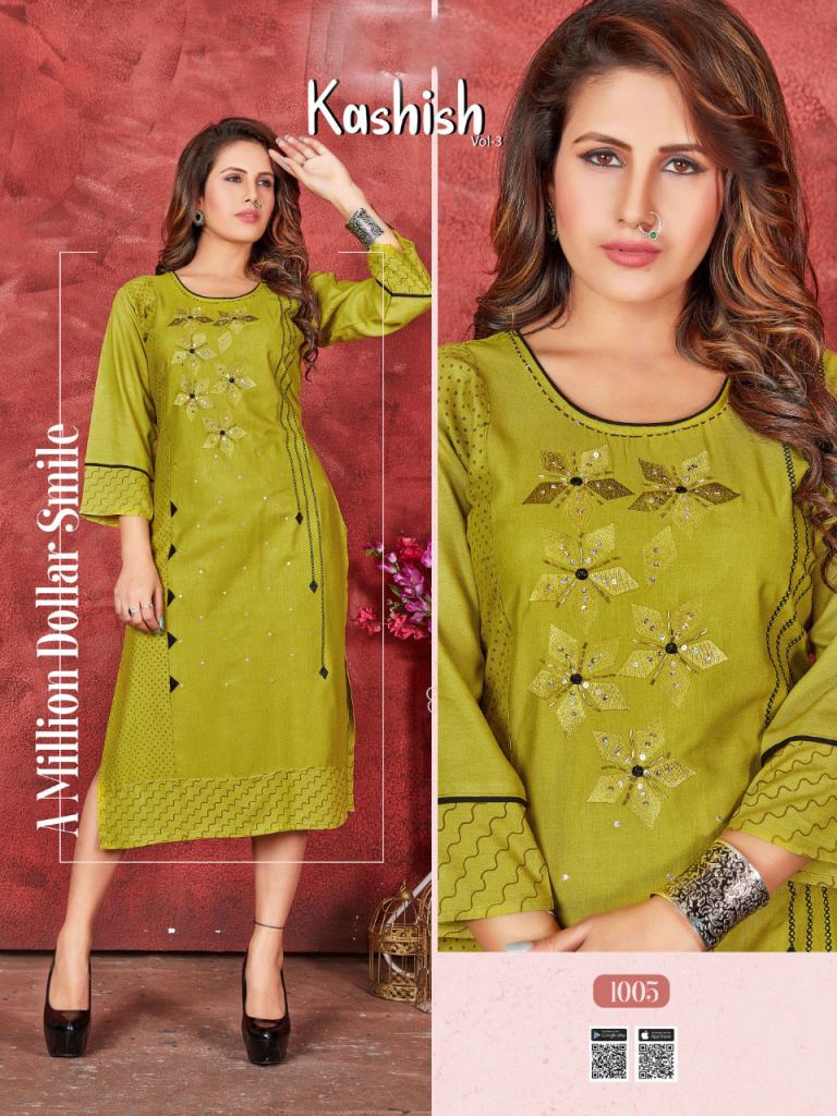 Rung Kashish Vol 3 Casual Kurtis Catalog
