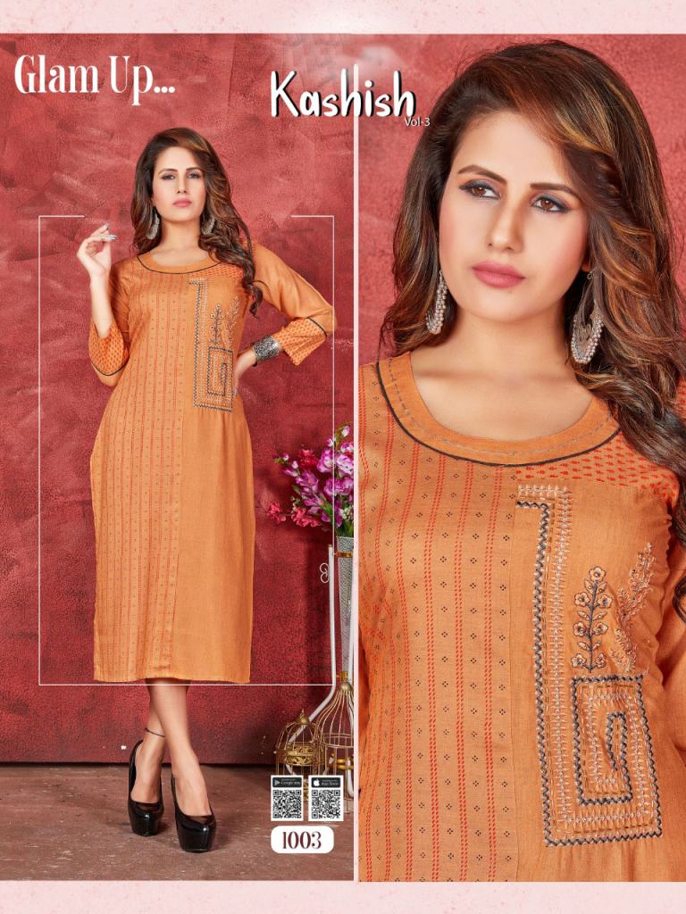 Rung Kashish Vol 3 Casual Kurtis Catalog