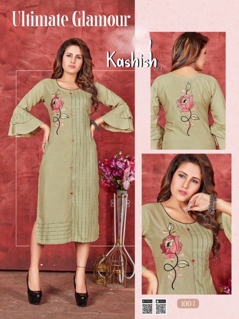 Rung Kashish Vol 3 Casual Kurtis Catalog