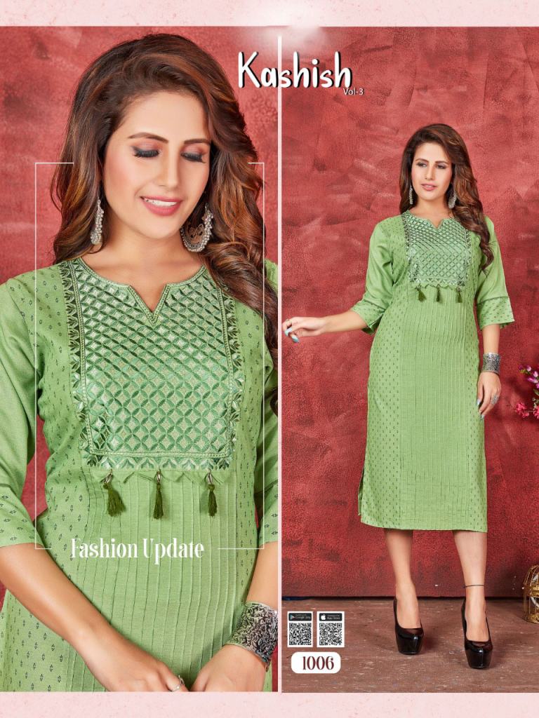 Rung Kashish Vol 3 Casual Kurtis Catalog