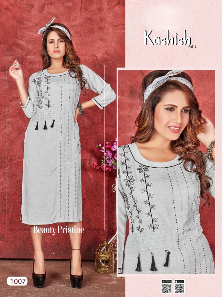 Rung Kashish Vol 3 Casual Kurtis Catalog