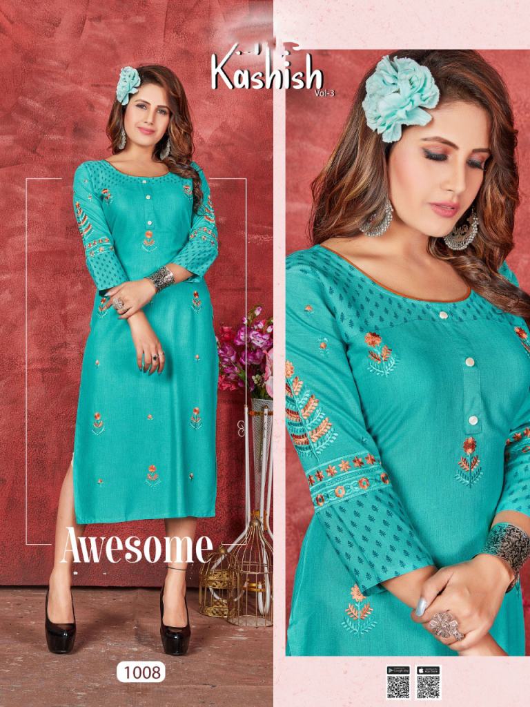 Rung Kashish Vol 3 Casual Kurtis Catalog
