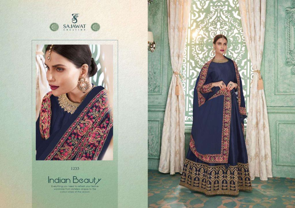 Sajawat Kalista Vol 1 Heavy Embroidered Soft Silk Readymade Anarkali Wholesale Suits Catalog
