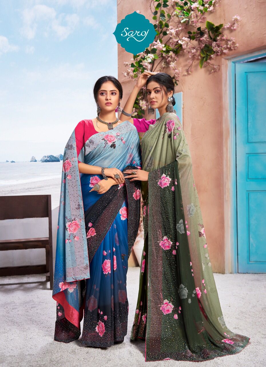 Saroj Monali Vol 2 Important Lycra Digital Printed Saree Catalog
