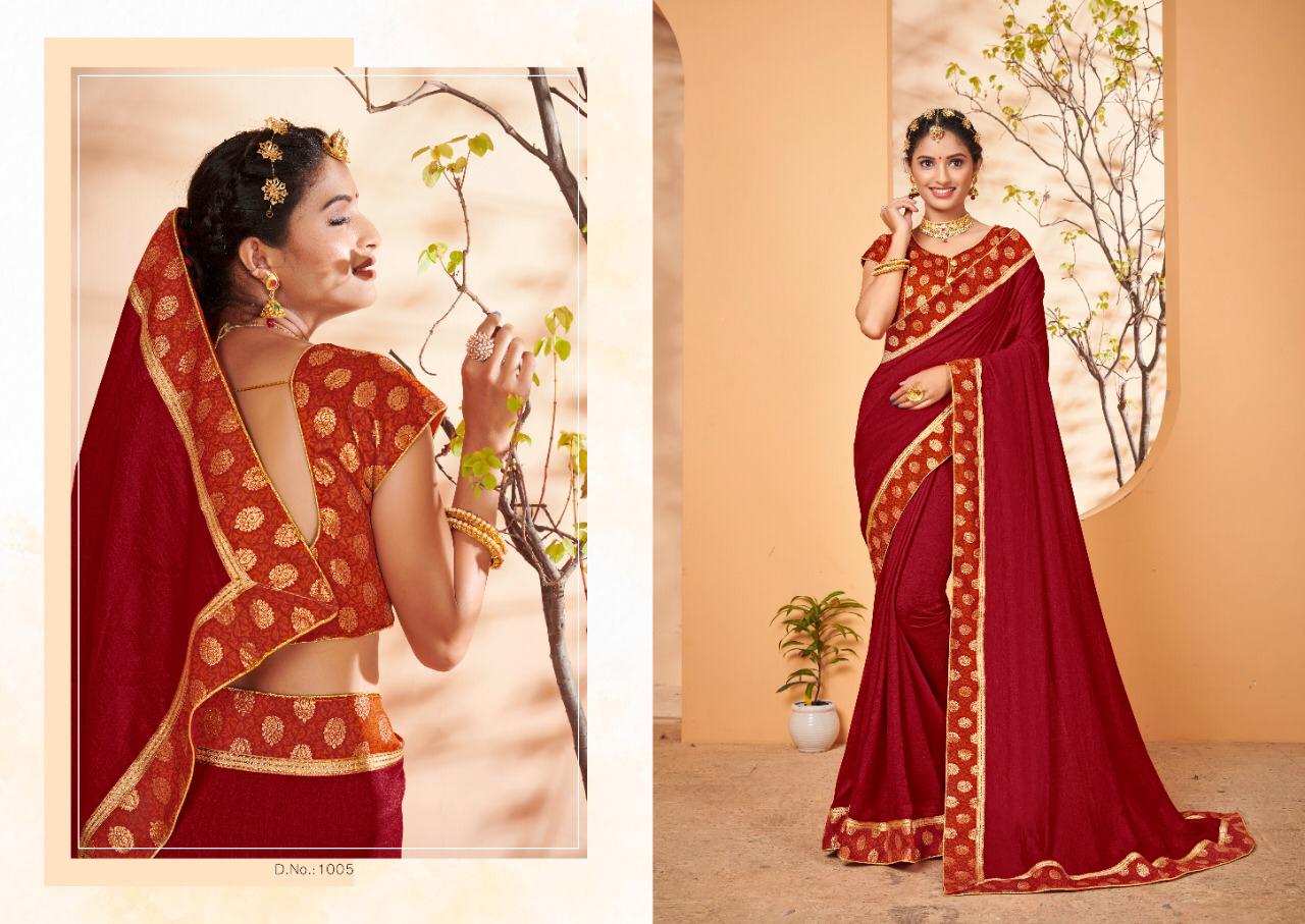 Saroj Natural Beauty Vichitra Silk Saree Catalog