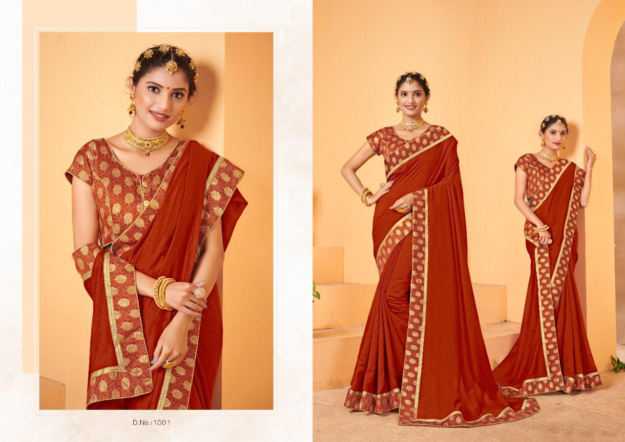 Saroj Natural Beauty Vichitra Silk Saree Catalog