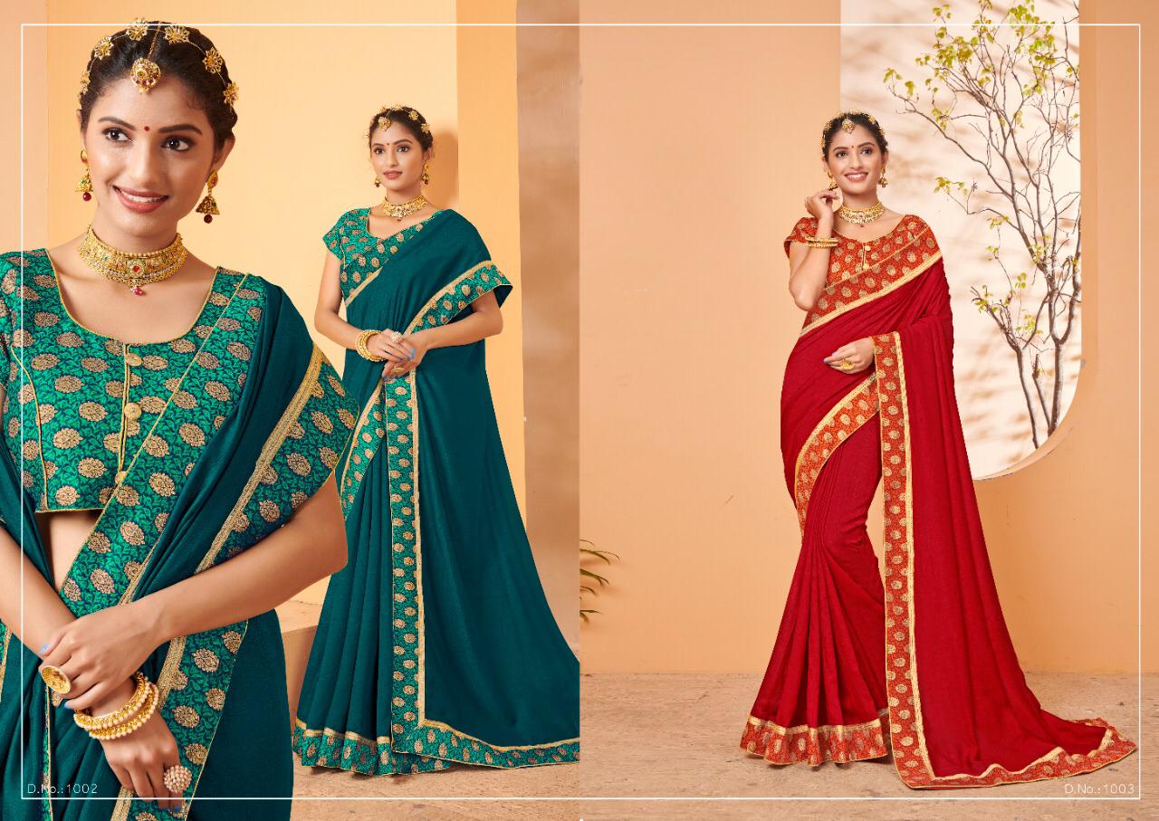 Saroj Natural Beauty Vichitra Silk Saree Catalog