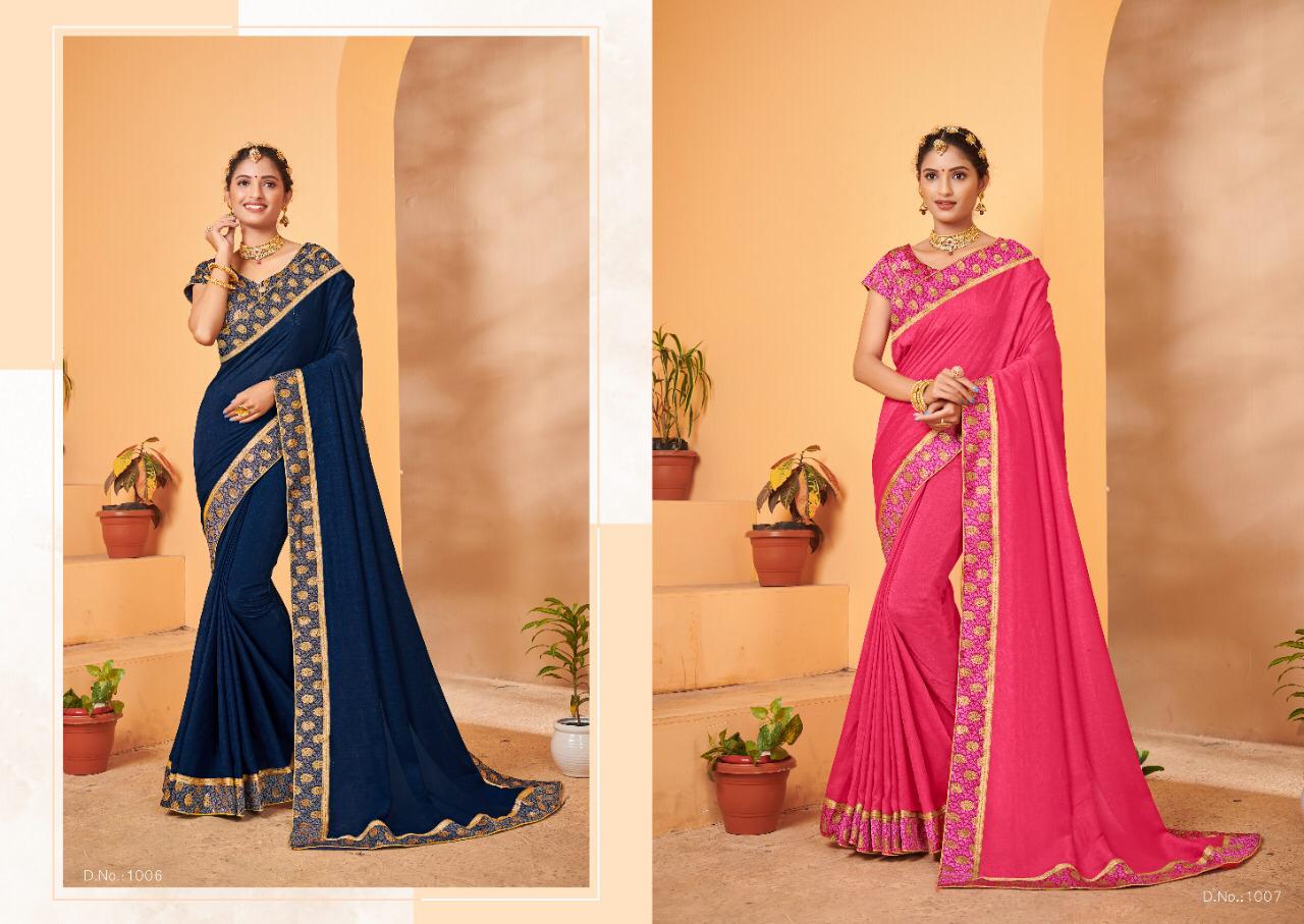 Saroj Natural Beauty Vichitra Silk Saree Catalog