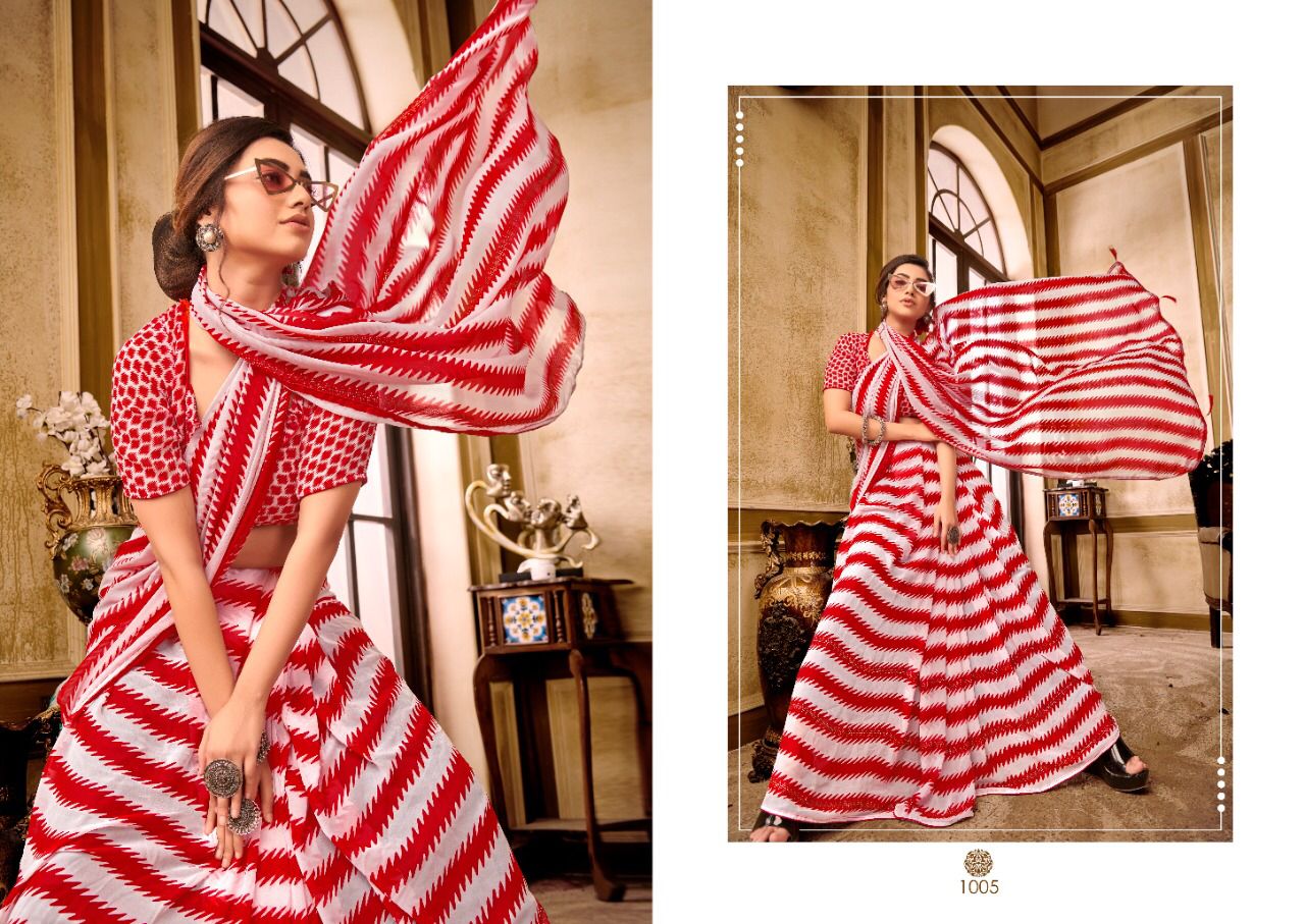 Saroj Rang Birangi Casual Wear Georgette Saree Catalog