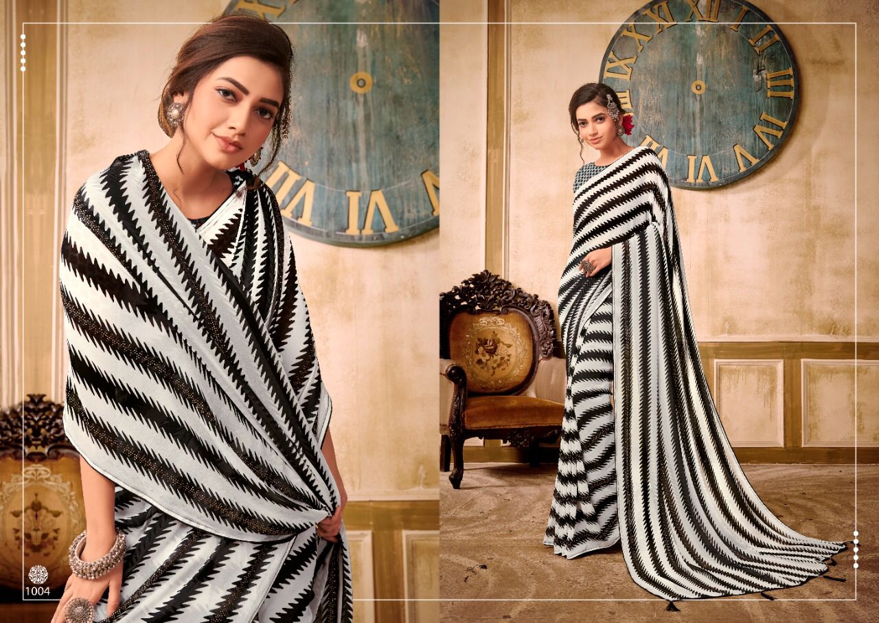 Saroj Rang Birangi Casual Wear Georgette Saree Catalog