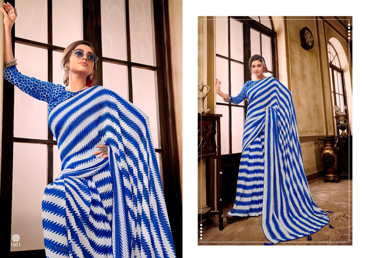 Saroj Rang Birangi Casual Wear Georgette Saree Catalog