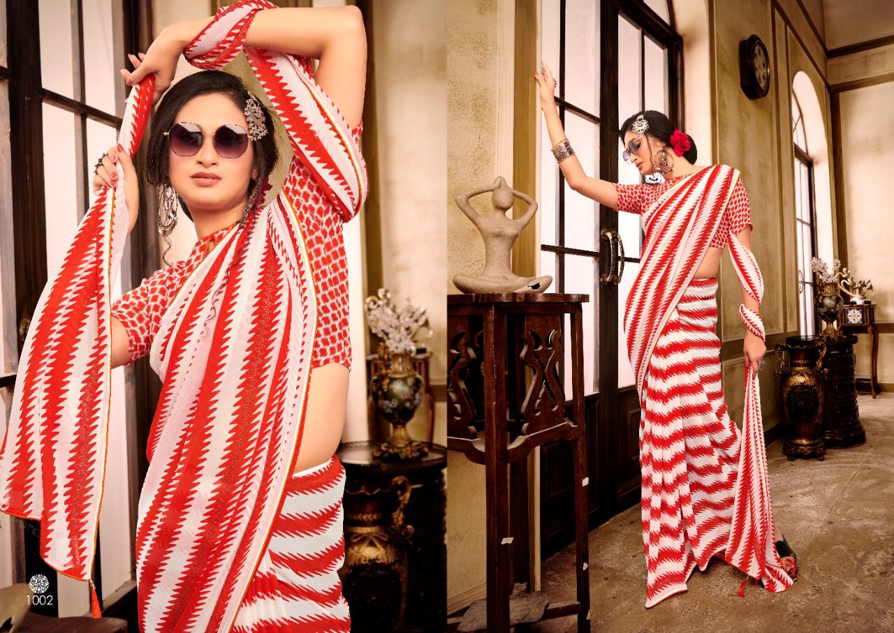 Saroj Rang Birangi Casual Wear Georgette Saree Catalog