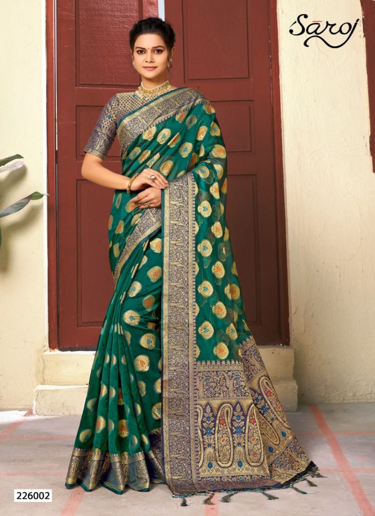 Saroj Rangriti Festive Wear Organza Silk Saree Catalog