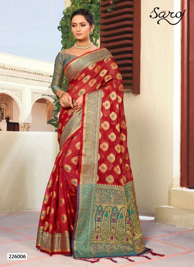 Saroj Rangriti Festive Wear Organza Silk Saree Catalog
