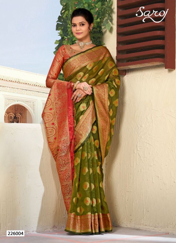 Saroj Rangriti Festive Wear Organza Silk Saree Catalog