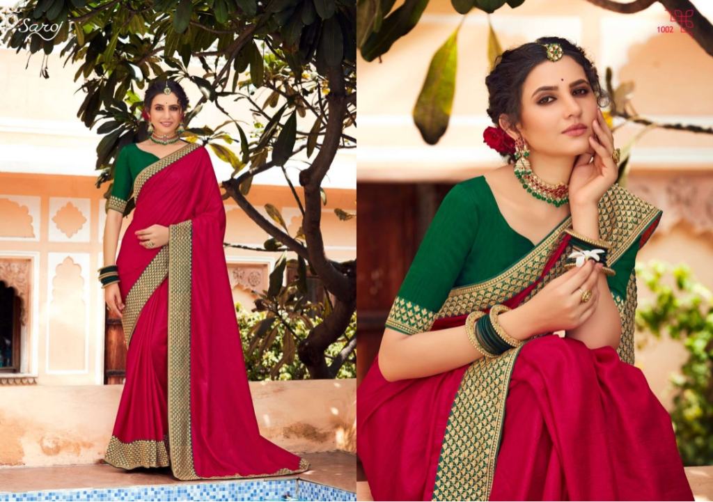 Saroj Trinetra Ocassion Wear Vichitra Silk Sarees