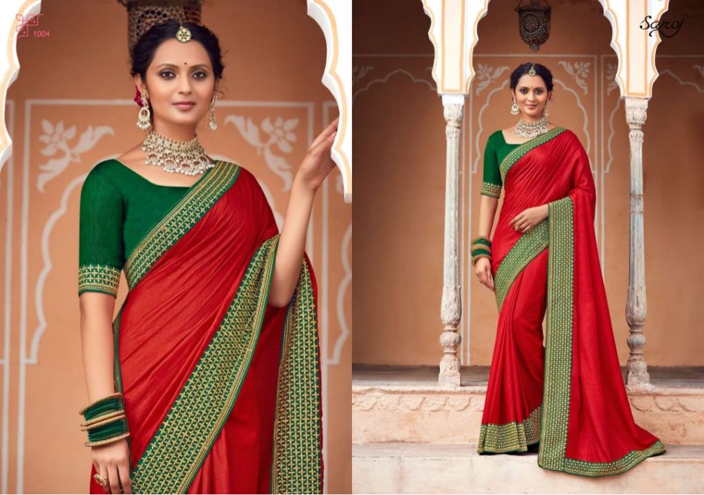 Saroj Trinetra Ocassion Wear Vichitra Silk Sarees