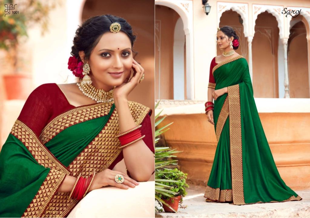 Saroj Trinetra Ocassion Wear Vichitra Silk Sarees