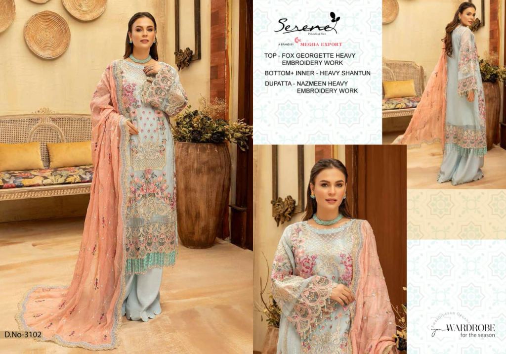 Serene Adan Libas Vol 2 Georgette Wear Pakistani Salwar Suits Catalog