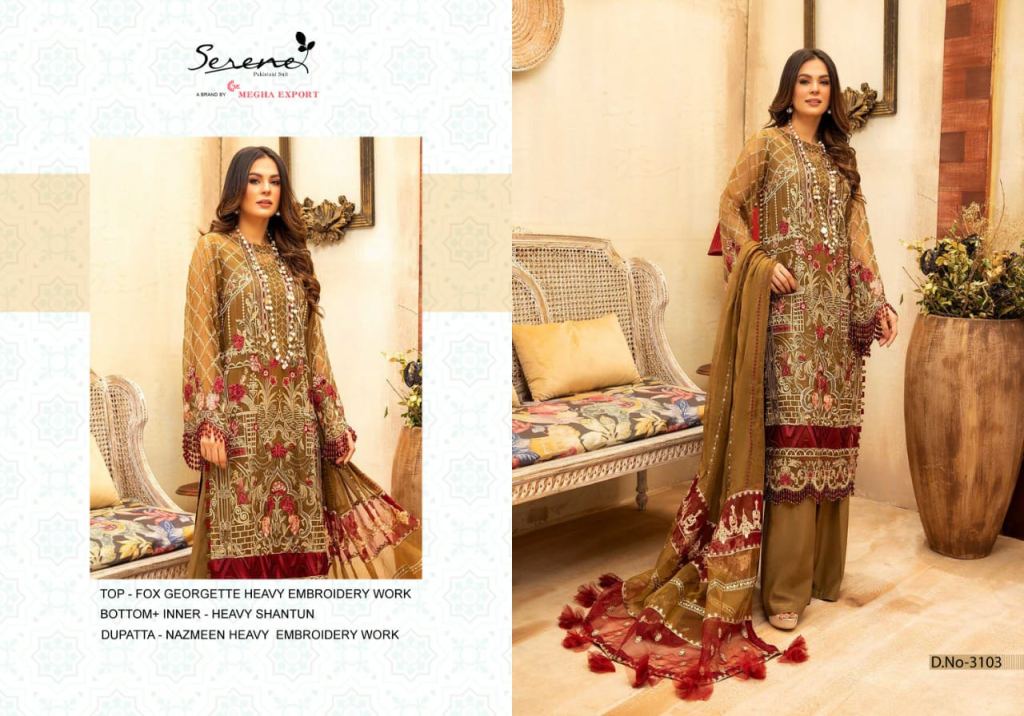 Serene Adan Libas Vol 2 Georgette Wear Pakistani Salwar Suits Catalog